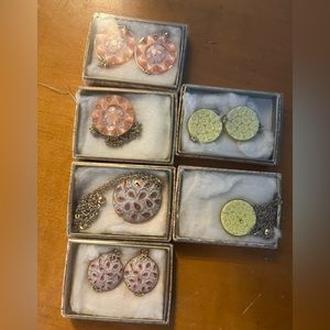 3 Sets of Hillcraft jewelry - necklace and earrings